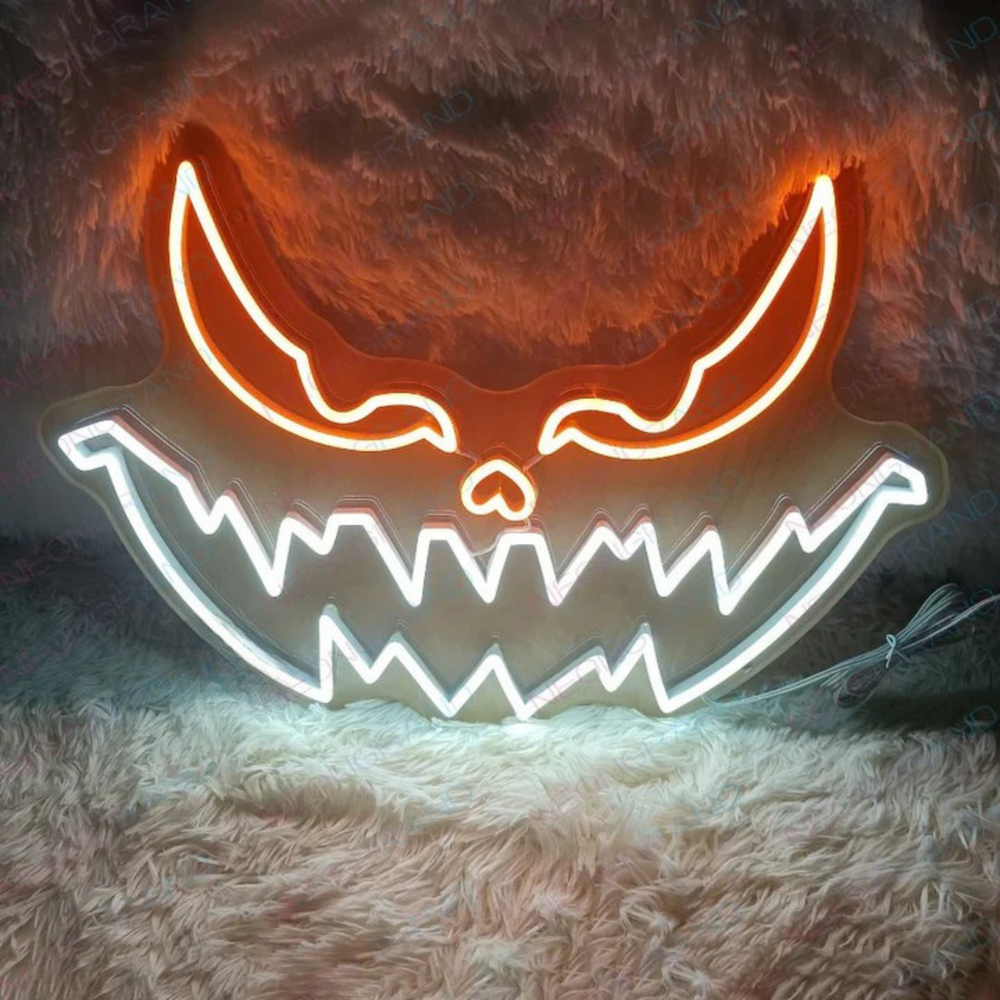 Face Halloween LED Neon Sign by LEDNeons - perfect décor for Halloween parties and haunted houses.