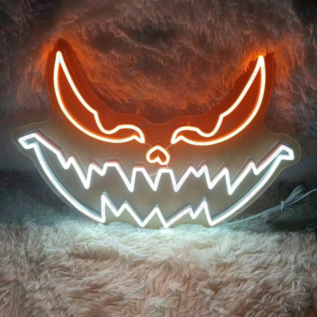 Face Halloween LED Neon Sign by LEDNeons - perfect décor for Halloween parties and haunted houses.