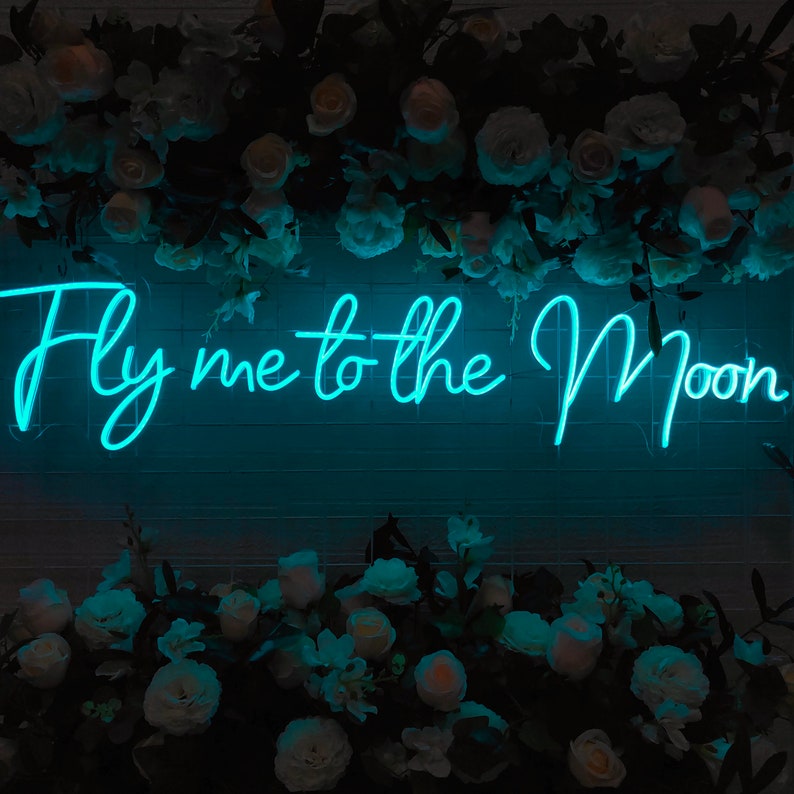 Fly Me to the Moon wedding LED Neon Sign by LEDNeons 