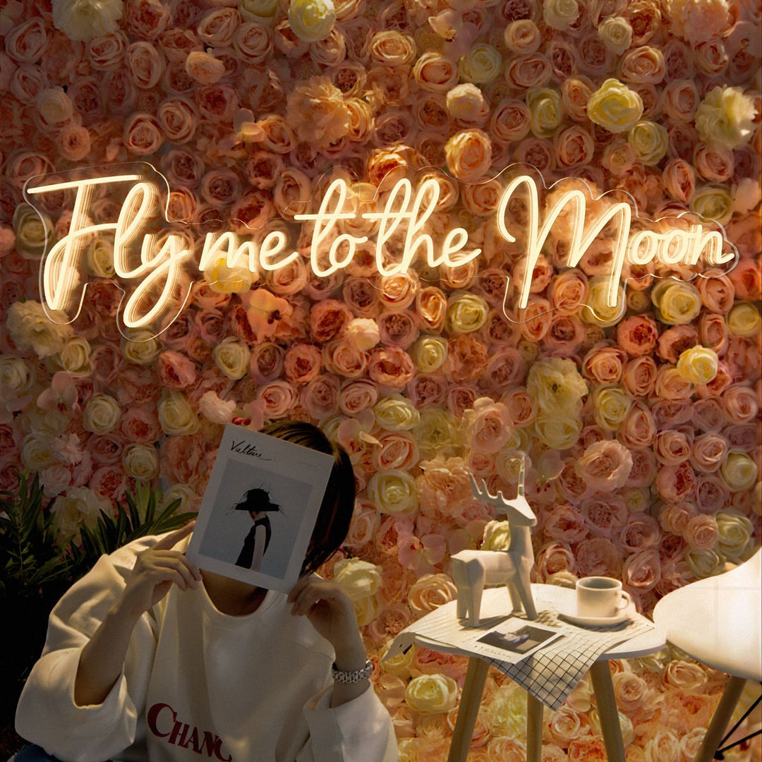 Fly Me to the Moon wedding LED Neon Sign by LEDNeons  - Celebrate your Wedding with this bright Neon Sign 