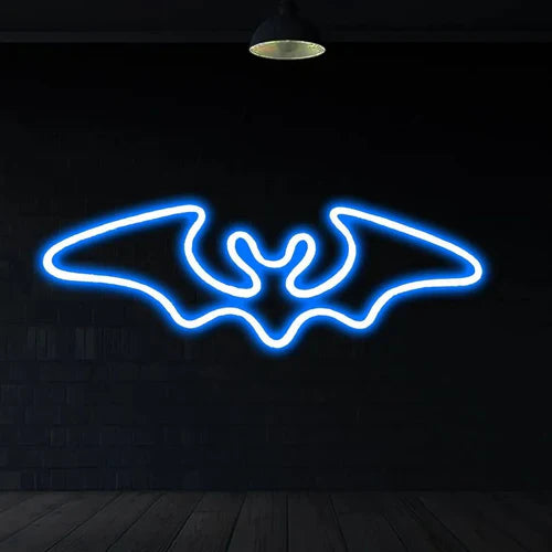 Flying Bat Halloween LED Neon Sign by LEDNeons  - on Wall