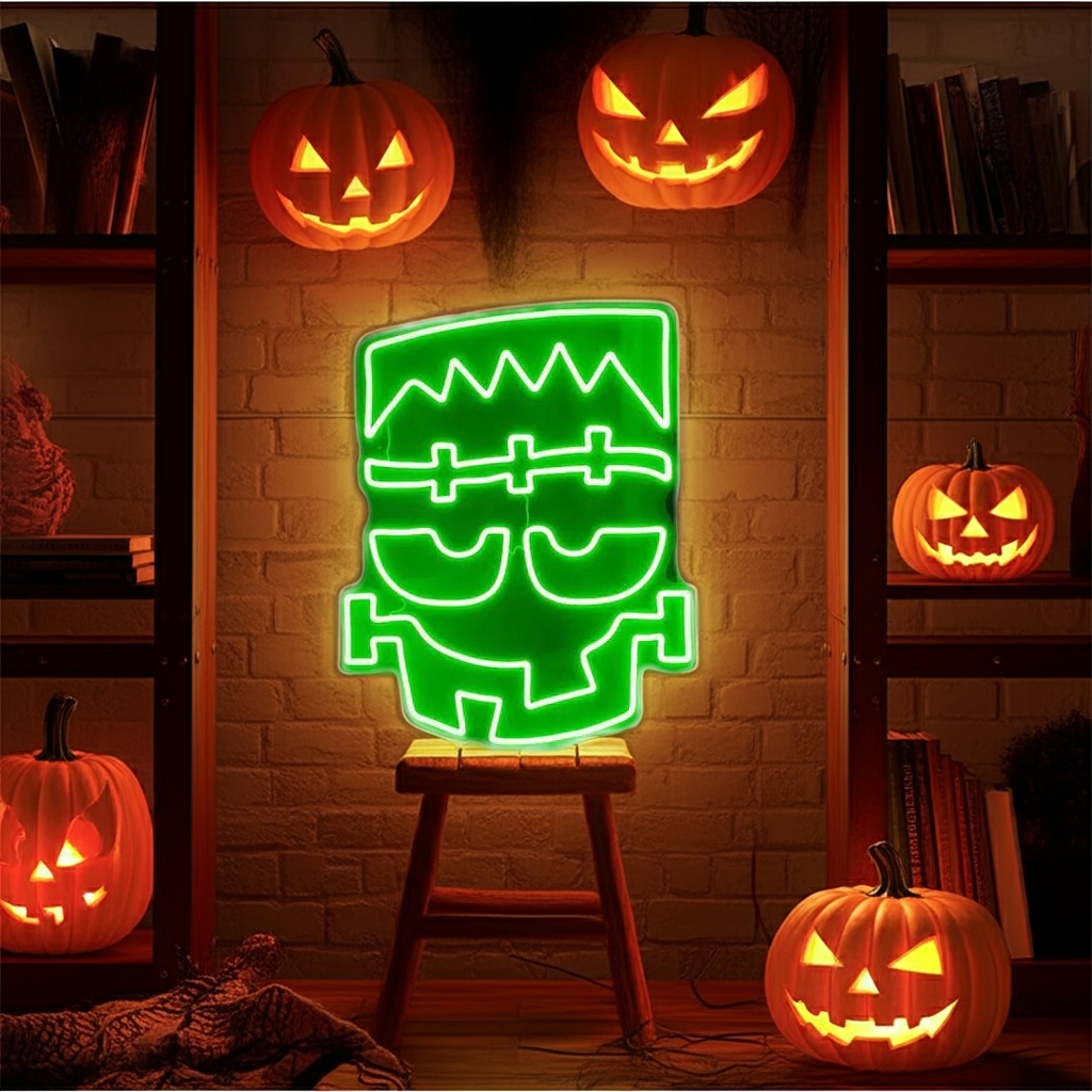 Frankenstein Halloween LED Neon Sign by LEDNeons 