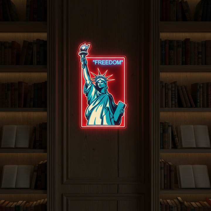 Freedom UV Art LED Neon Sign by LEDNeons - symbolizing independence and modern wall décor style. 
