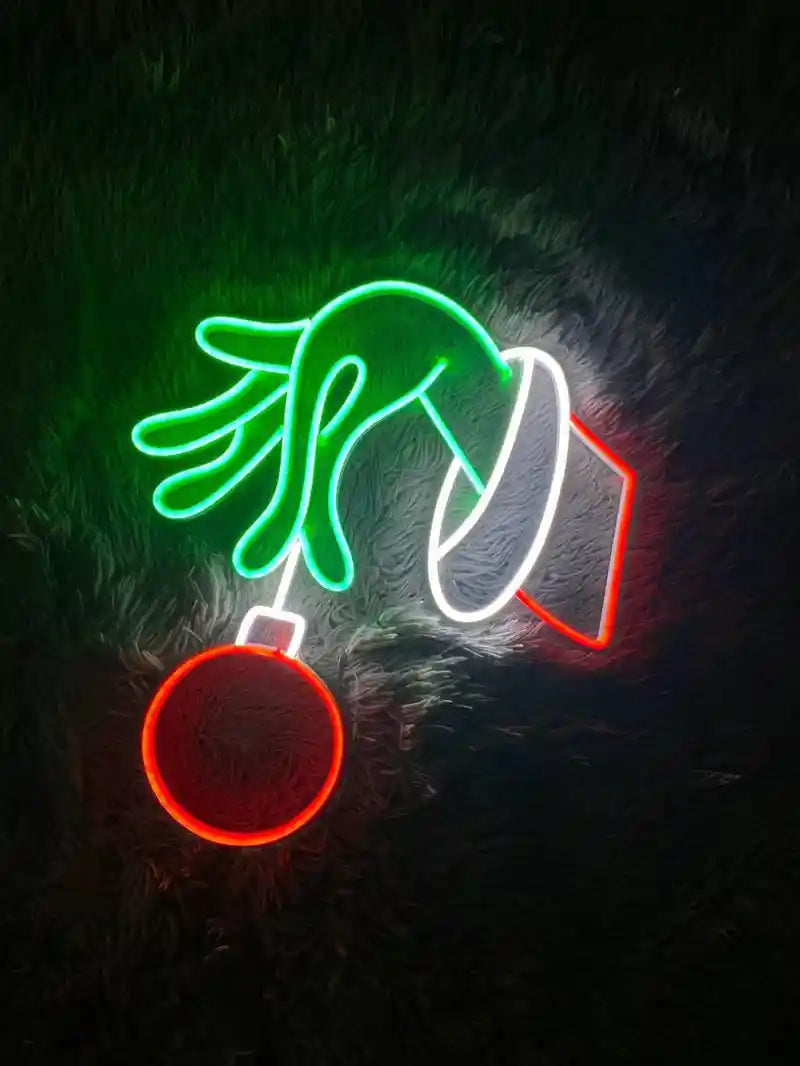 Funny Christmas Neon Sign by LEDNeons - illuminated in vibrant neon lights.