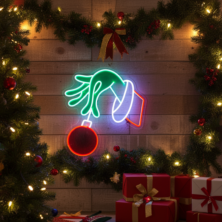 Funny Christmas Neon Sign by LEDNeons - illuminated in vibrant neon lights.