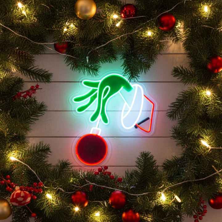 Funny Christmas Neon Sign by LEDNeons - illuminated in vibrant neon lights.