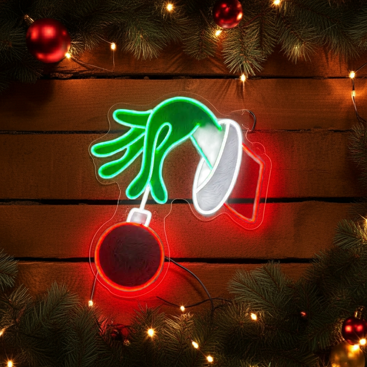 Funny Christmas Neon Sign by LEDNeons - illuminated in vibrant neon lights. 