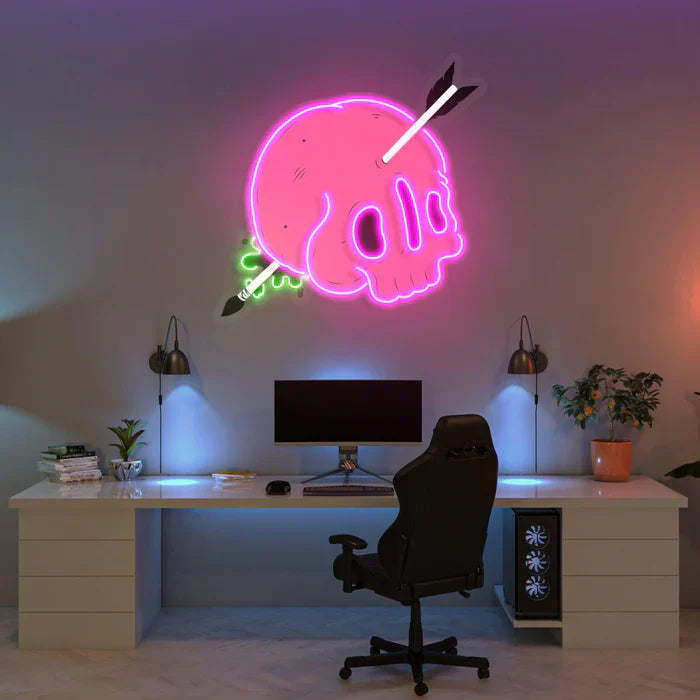 Geskulled Halloween LED Neon Sign by LEDNeons - stylish decoration for haunted house or party décor.