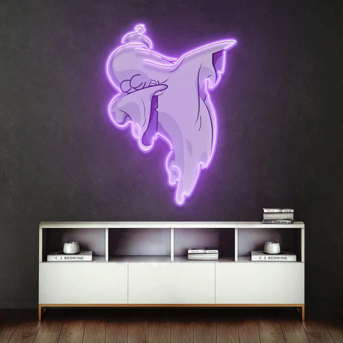 Ghost Dab Halloween LED Neon Sign by LEDNeons - fun and festive décor for walls and haunted parties.