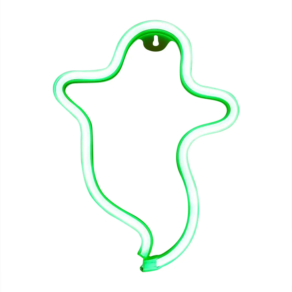 Ghost Shape Hanging Ornament Halloween LED Neon Sign by LEDNeons