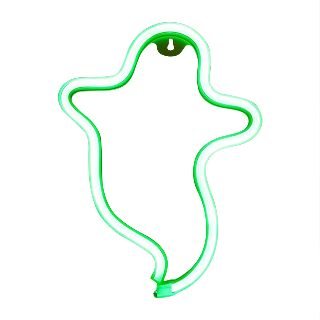 Ghost Shape Hanging Ornament Halloween LED Neon Sign by LEDNeons