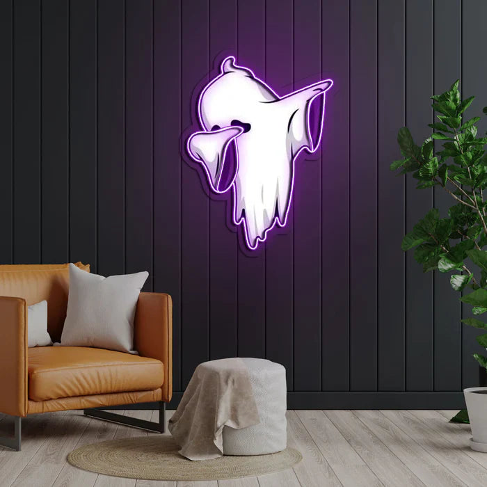 Ghost dabbing Halloween LED Neon Sign by LEDNeon's - Transform your space with Halloween LED Neon Sign