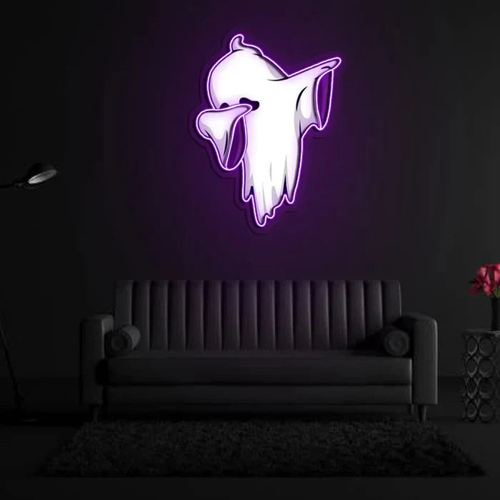 Ghost dabbing Halloween LED Neon Sign by LED Neon's  - Transform your space with Halloween LED Neon Sign
