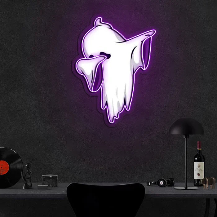 Ghost dabbing Halloween LED Neon Sign by LED Neon's  - Transform your space with Halloween LED Neon Sign