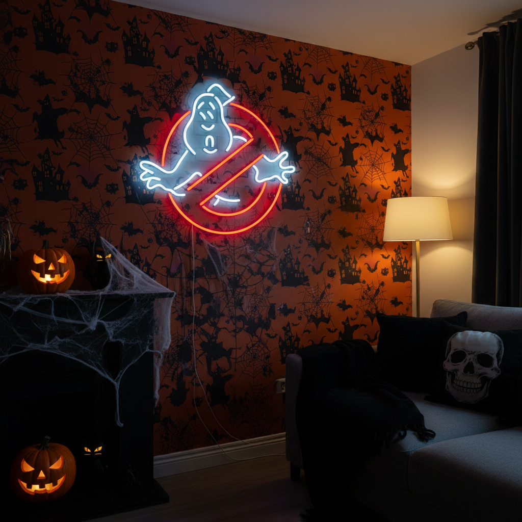 Ghostbusters Halloween LED Neon Sign  by LEDNeons - illuminated LED décor for fans and entertainment areas.