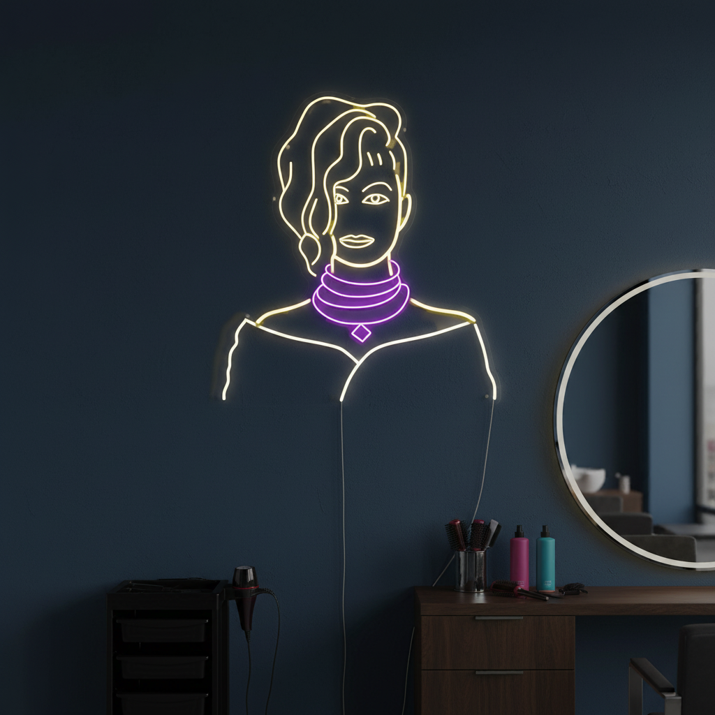 Girl Face LED Neon Sign  by LEDNeons - a striking neon design 