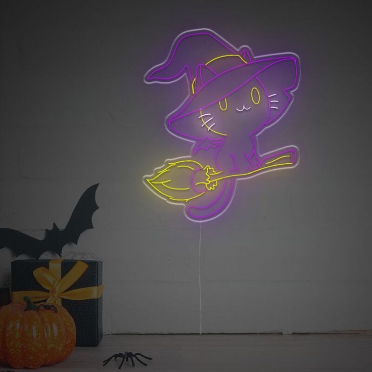 Glow Cat Halloween LED Neon Sign by LEDNeons
