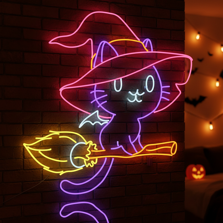 Glow Cat Halloween LED Neon Sign by LEDNeons