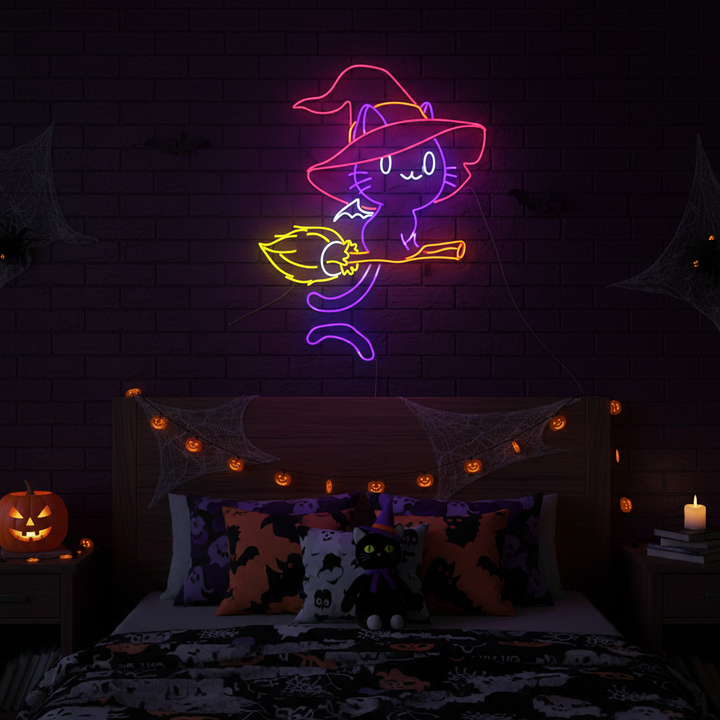 Glow Cat Halloween LED Neon Sign by LEDNeons