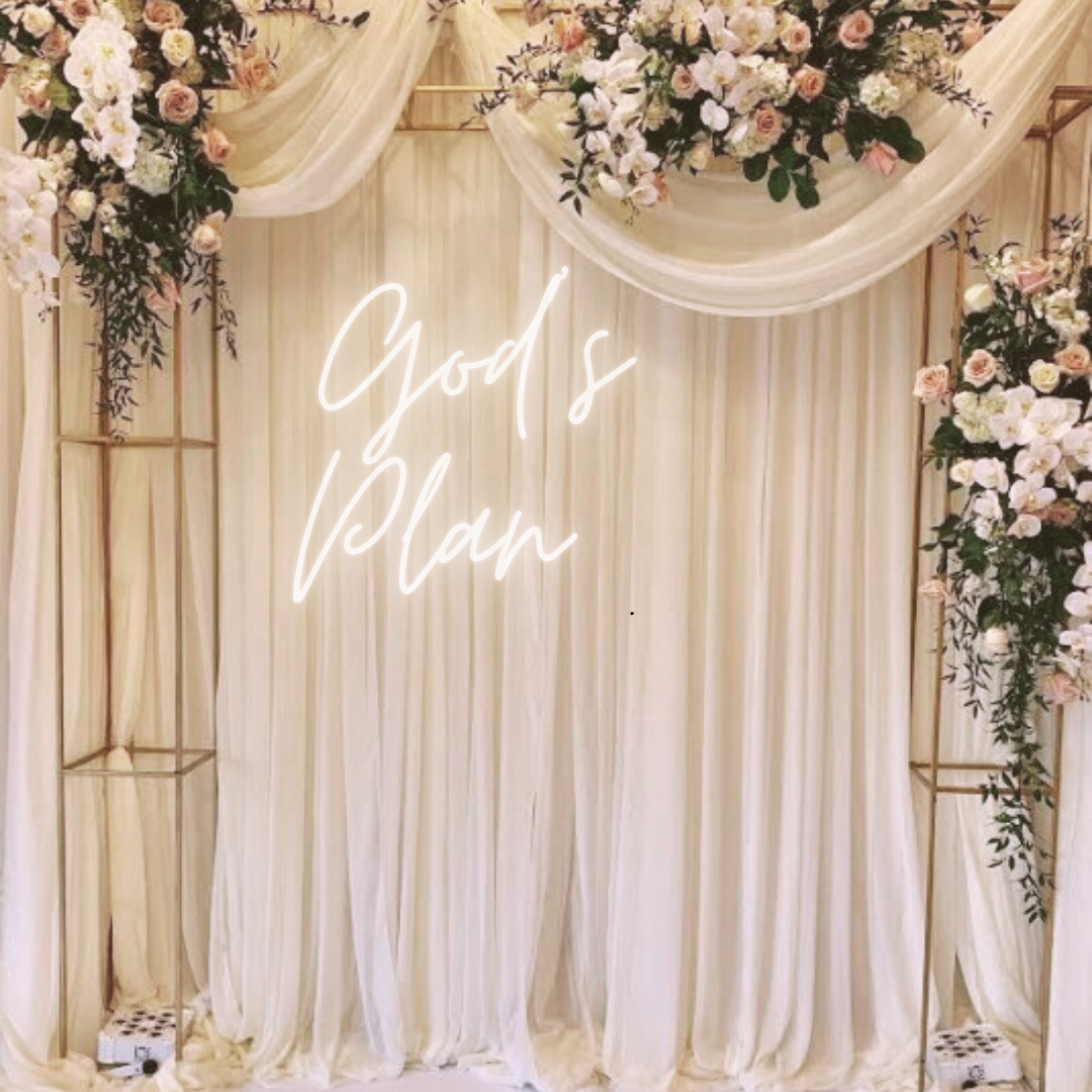 God's Plan Wedding LED Neon Sign by LEDNeons - Celebrate Your Big day with this Glowing neon Sign 