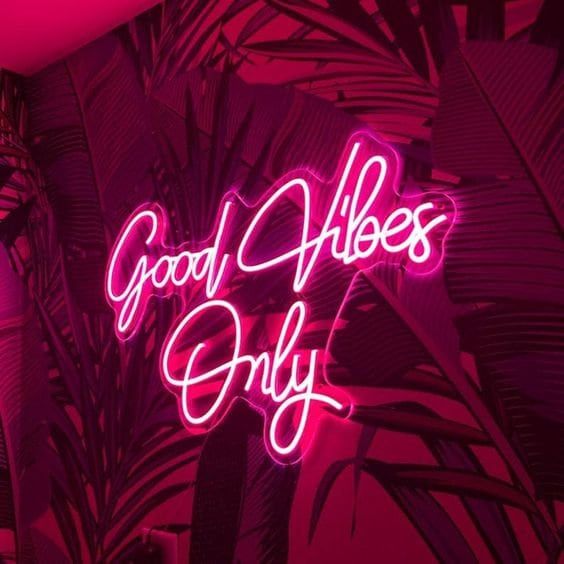 Good Vibes Only Neon Sign by LEDNeons - create a positive and uplifting atmosphere