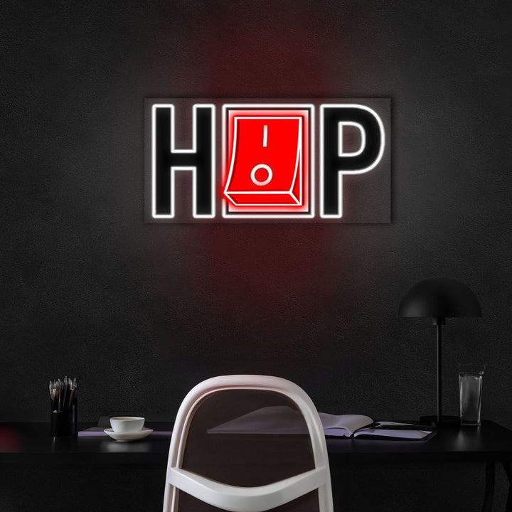 HIPHOP UV Art LED Neon Sign  by LEDNeons - ideal for music lovers, street-style décor, and urban spaces.