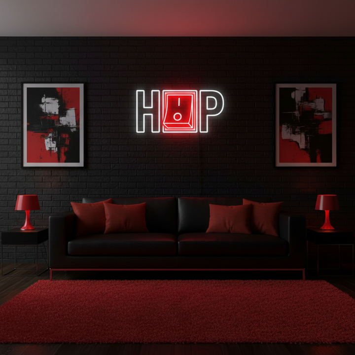 HIPHOP UV Art LED Neon Sign  by LEDNeons - ideal for music lovers, street-style décor, and urban spaces.