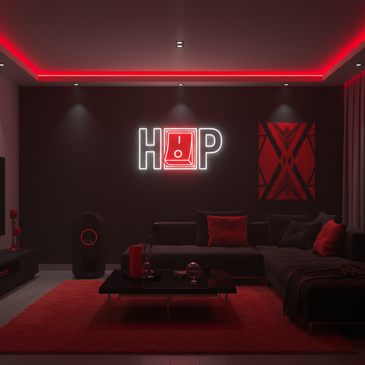 HIPHOP UV Art LED Neon Sign  by LEDNeons - ideal for music lovers, street-style décor, and urban spaces.