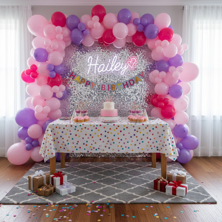 Hailey Name LED Neon sign by LEDNeons  - glowing brightly on a wall, adding a custom and stylish touch to the decor.