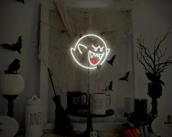 Boo Halloween LED Neon Sign by LEDNeons - creating a fun yet eerie Halloween vibe