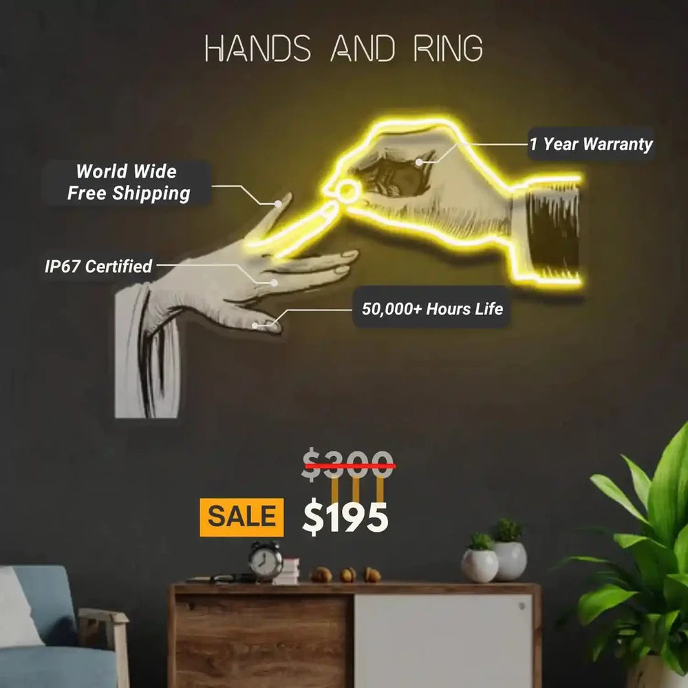 Hands and Ring UV Light by LEDNeons - Specifications