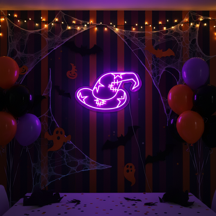 Hats Holiday Halloween LED Neon Sign by LEDNeons - unique wall decoration for Halloween night and themed parties