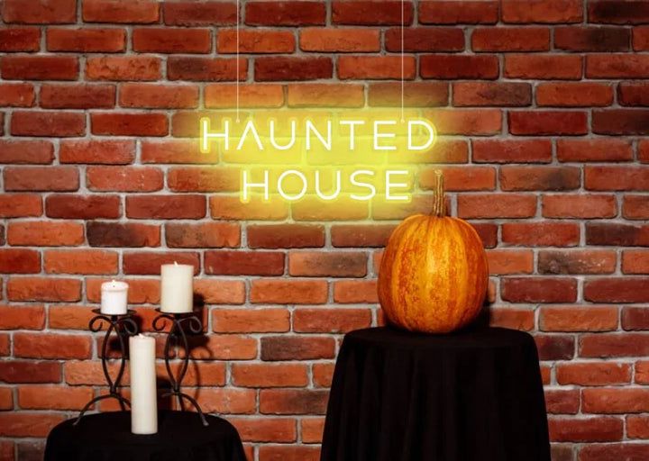 Haunted House Halloween LED Neon Sign by LEDNeon's - Transform your space with Halloween LED Neon Sign