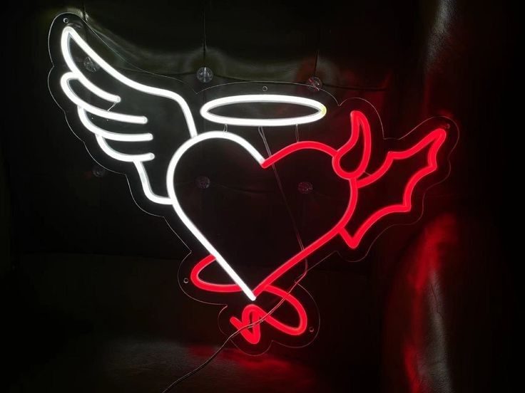Heart Wings Valentine's Day Neon Sign by LEDNeons - adding warmth and love to any setting