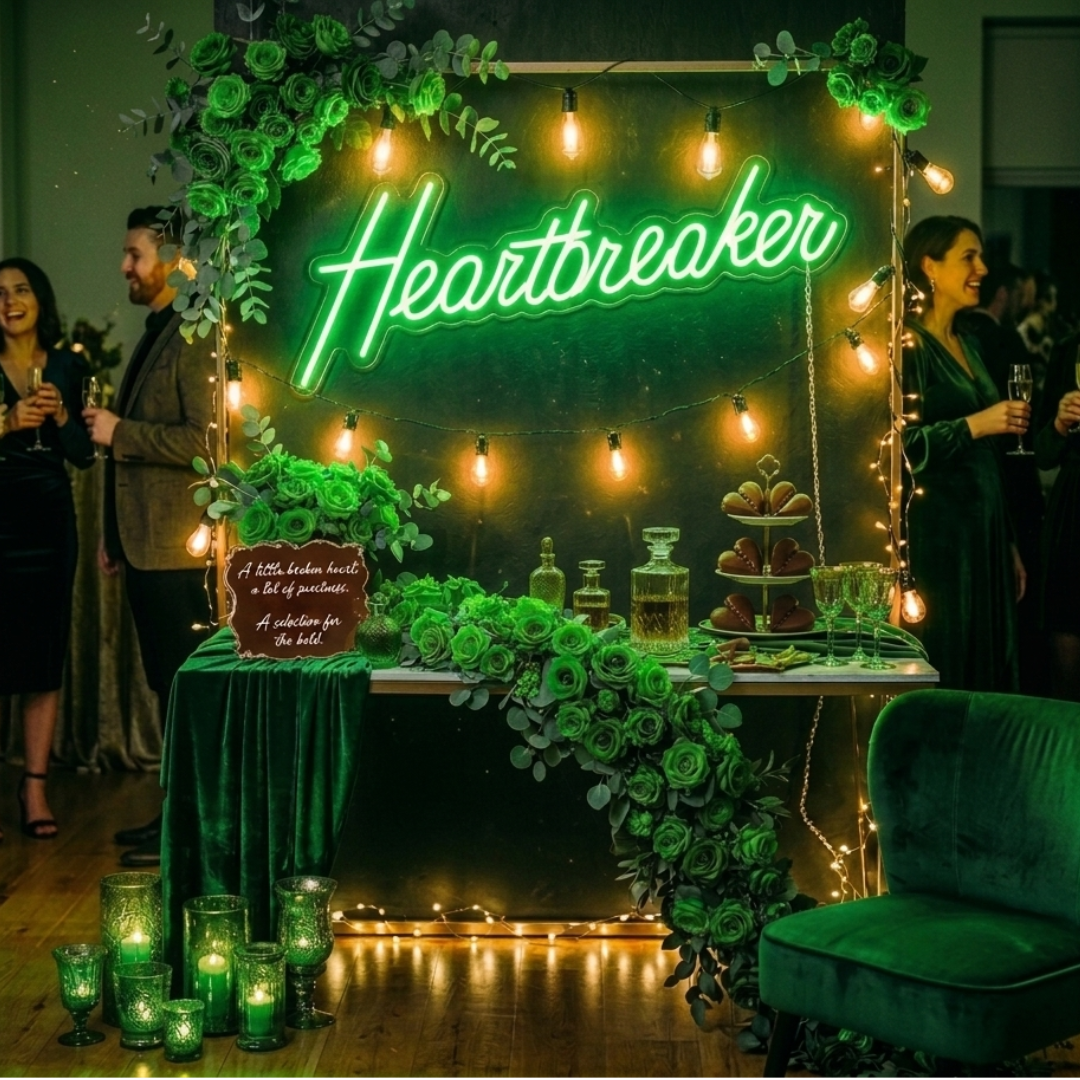 Heartbreaker Valentine's Day Neon Sign by LEDNeons - Perfect for Lovers 