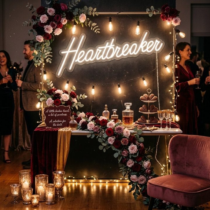 Heartbreaker Valentine's Day Neon Sign by LEDNeons - Perfect for Lovers 