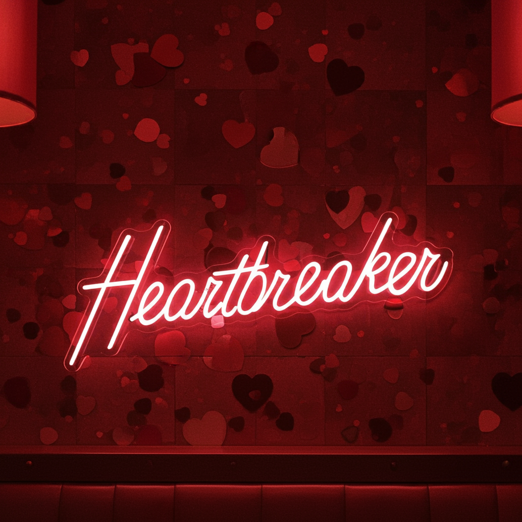 Heartbreaker Valentine's Day Neon Sign by LEDNeons - Perfect for Lovers 