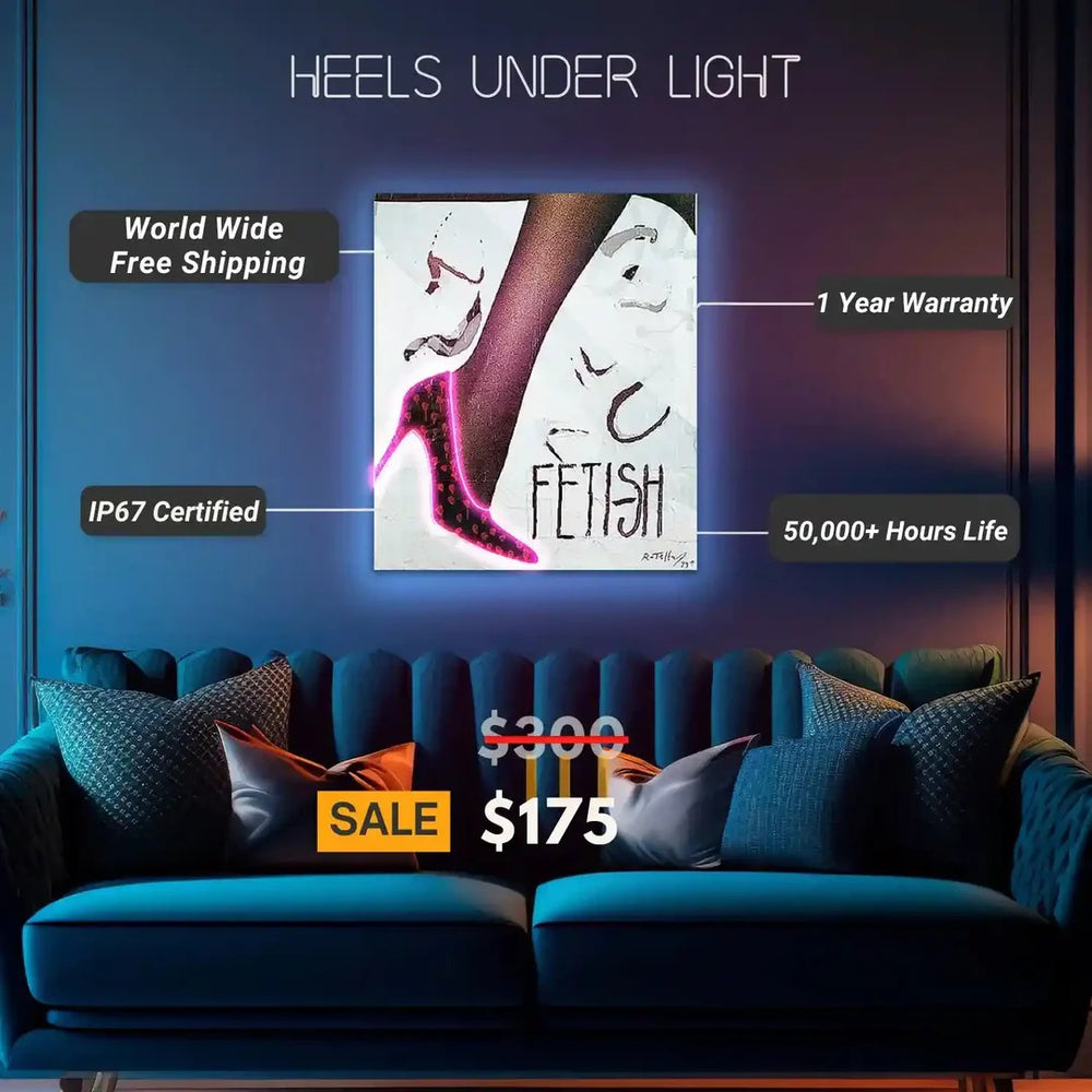 Heels under UV Neon Light specification by LEDNeons 