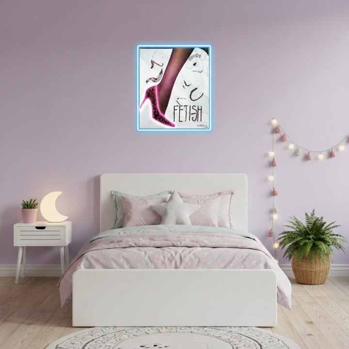 Heels under UV Neon Light by LEDNeons – chic glowing high heels design