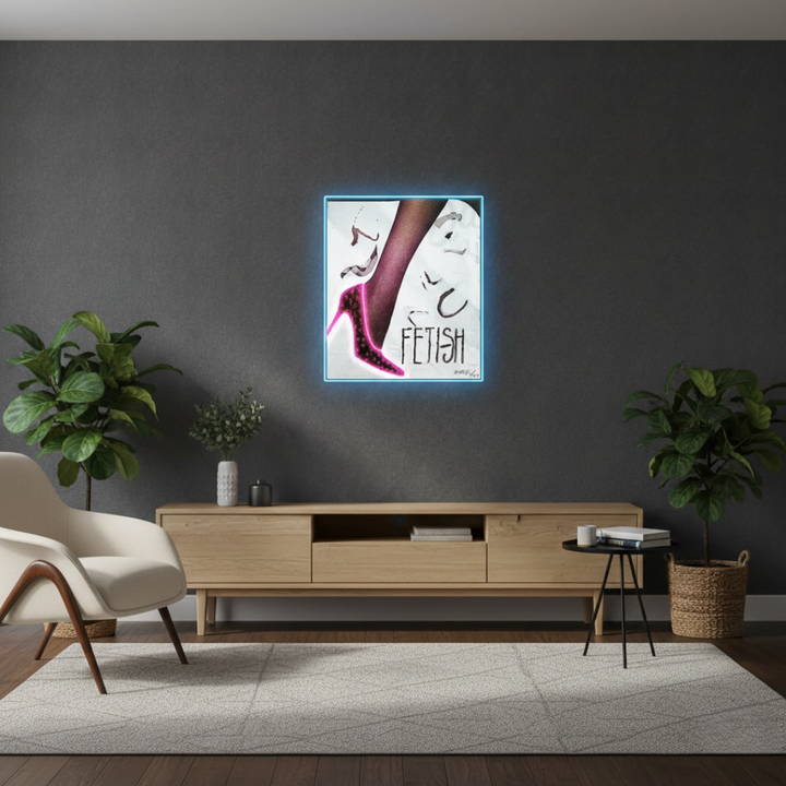 Heels under UV Neon Light by LEDNeons – chic glowing high heels design