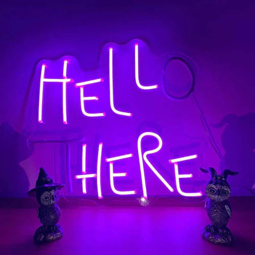 Hello There Halloween Neon Sign by LEDNeon's  - Transform your space with Halloween Neon Sign