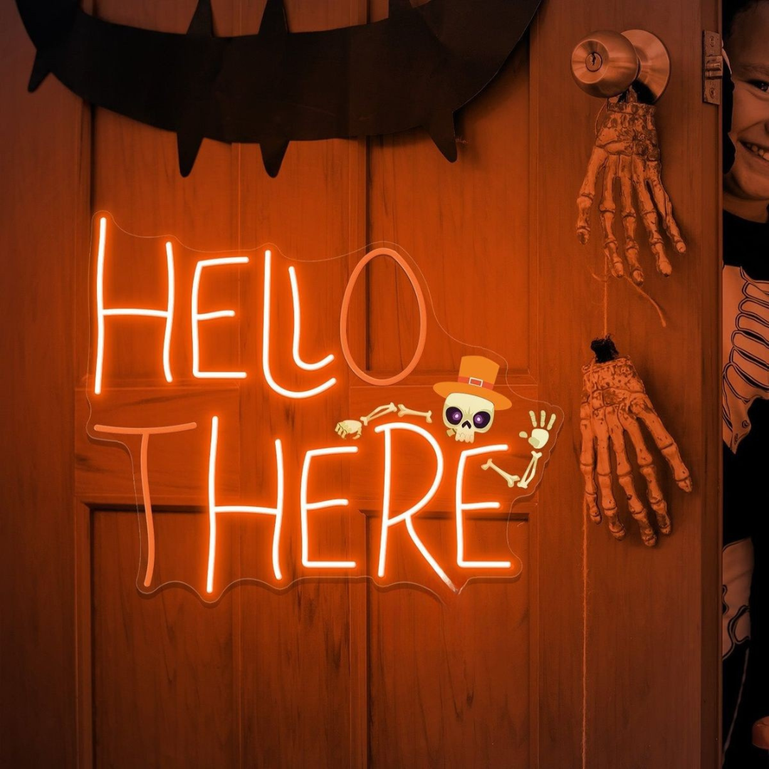 Hello There Halloween LED Neon Sign by LEDNeons