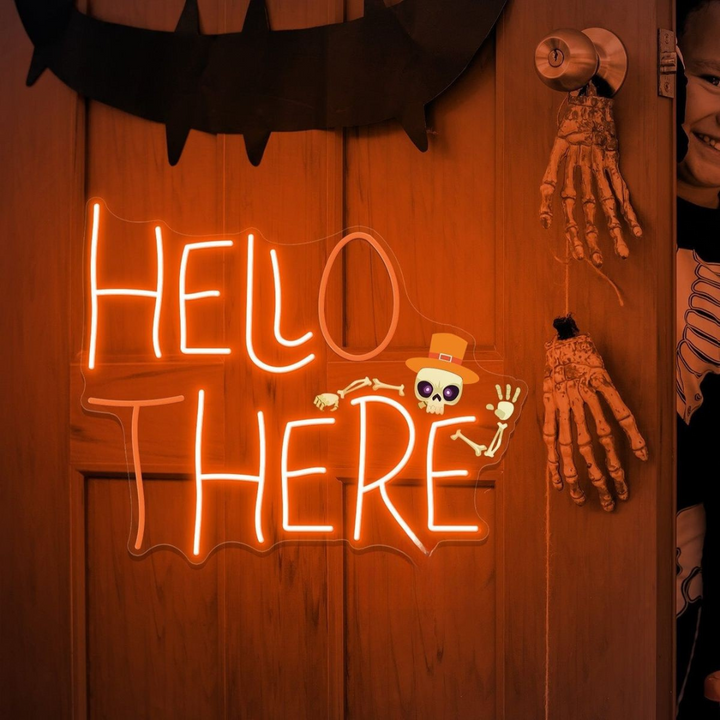 Hello There Halloween LED Neon Sign by LEDNeons
