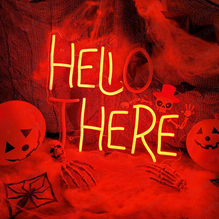 Hello There Halloween LED Neon Sign by LEDNeons