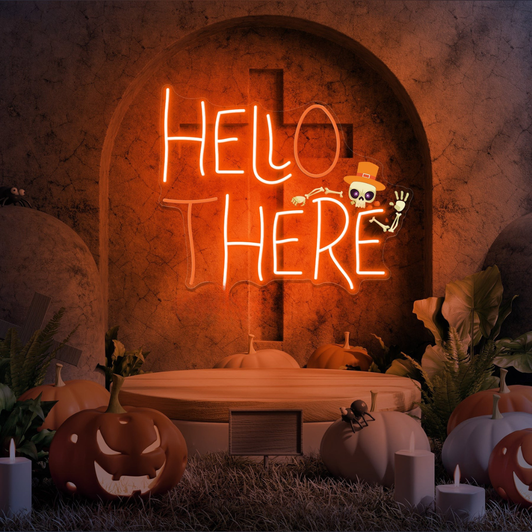 Hello There Halloween LED Neon Sign by LEDNeons