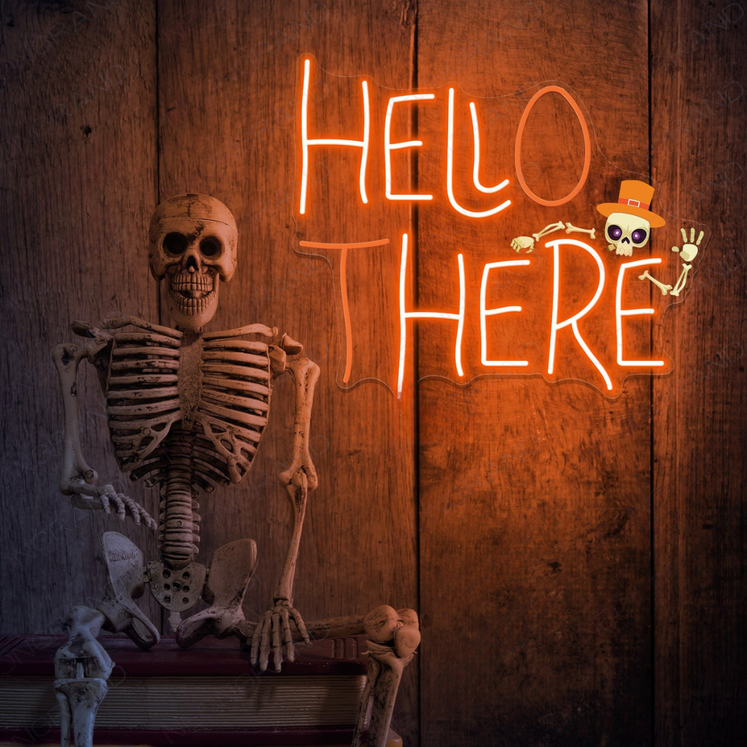 Hello There Halloween LED Neon Sign by LEDNeons