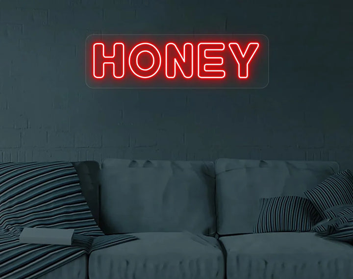 Honey Valentine's Day LED Neon Sign for Romantic Decor by LEDNeons - creating a cozy and romantic Valentine’s ambiance.