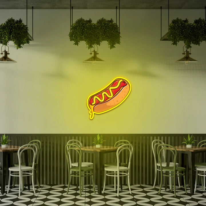 Hot Dog UV Light Neon Artwork by LedNeons.com