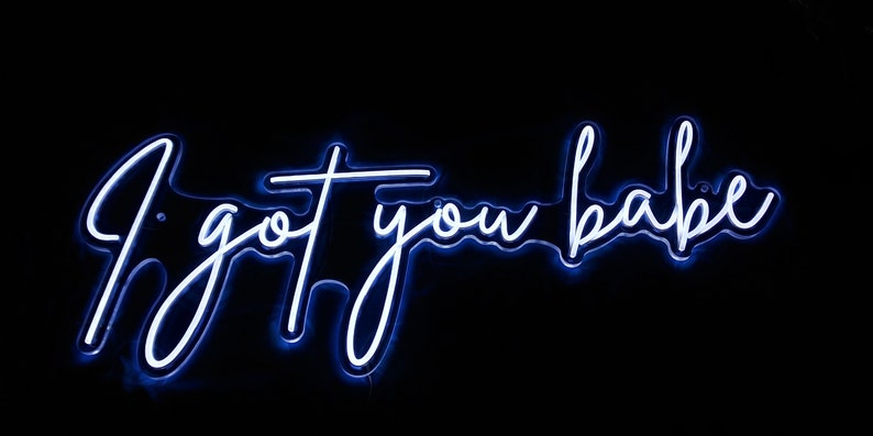 I Got You Babe wedding neon sign by LEDNeons -  perfect for romantic receptions, photo backdrops, or anniversary celebrations.