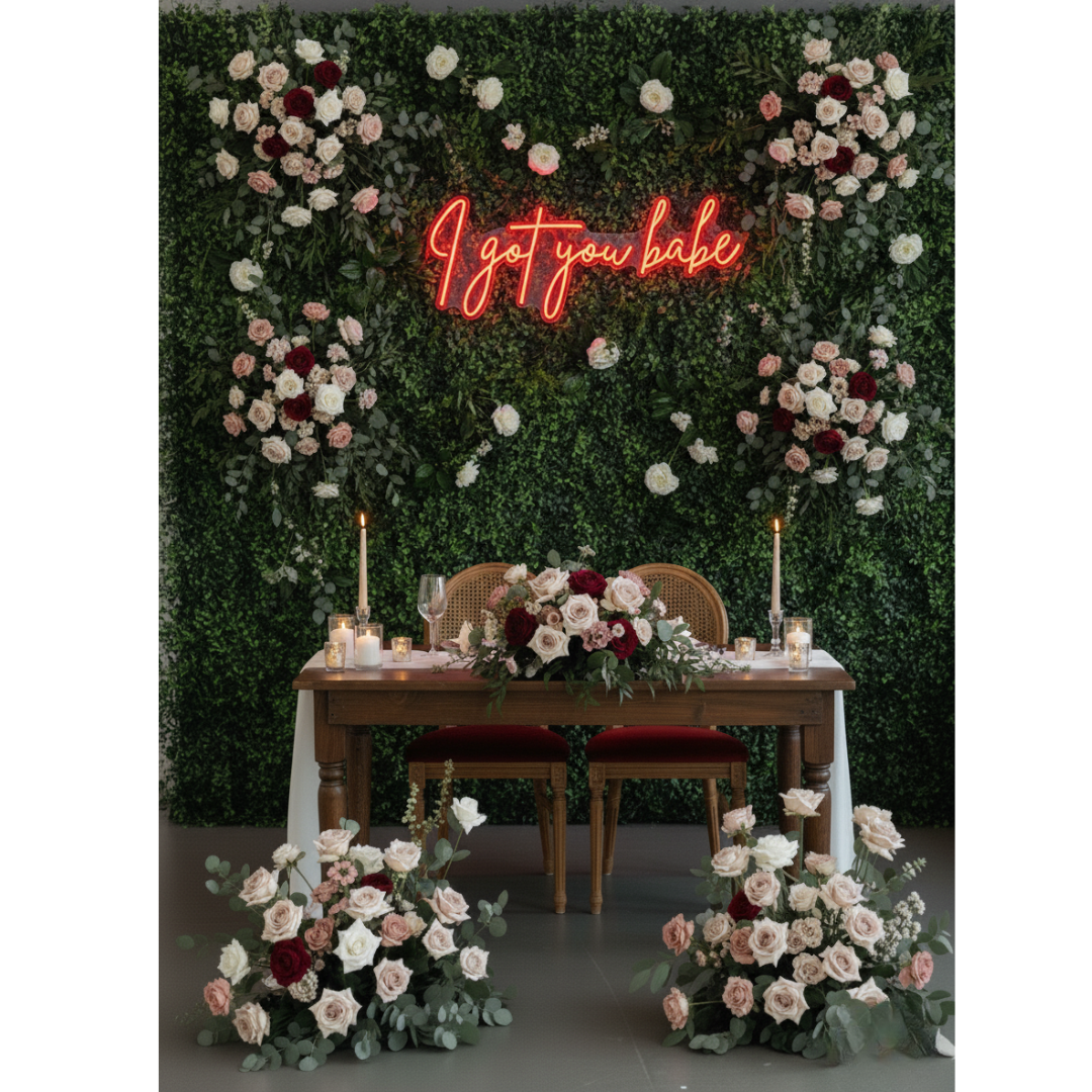 I Got You Babe wedding neon sign by LEDNeons -  perfect for romantic receptions, photo backdrops, or anniversary celebrations.